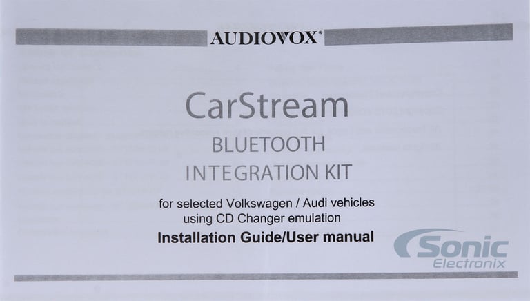 Audiovox Audi/VW Carstream Bluetooth Streaming Kit (BT101AVW) Image 10