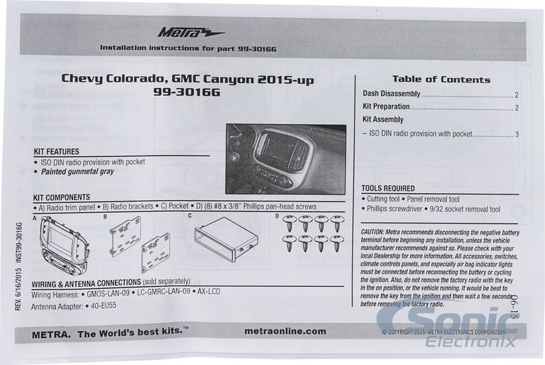 Metra 99-3016G Dash Kit Image 5