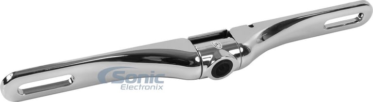 Crimestopper Rear View Mirror Monitor and Chrome License Plate Color Camera Image 8
