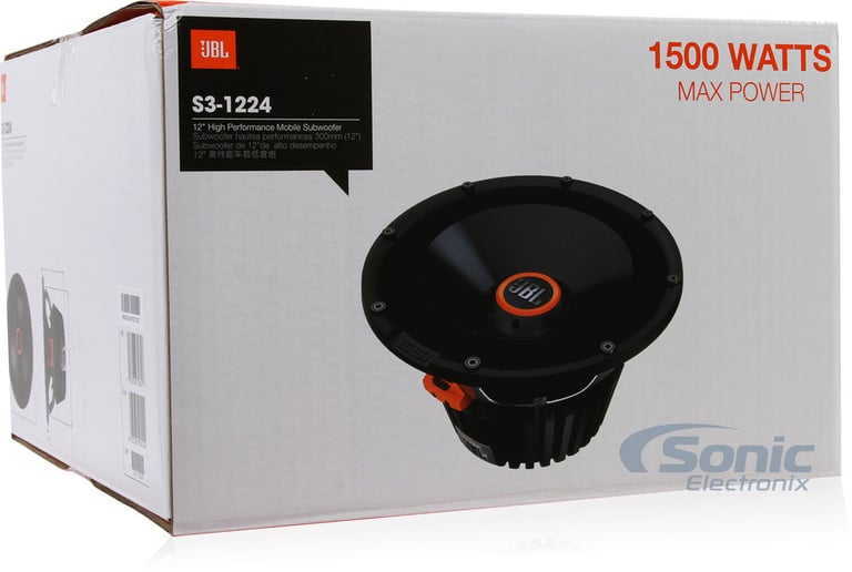 JBL S3-1224 **Toggle between 2-Ohm & 4-Ohm Impedance!**  - Open Box, Acceptable Condition (Used) Image 7