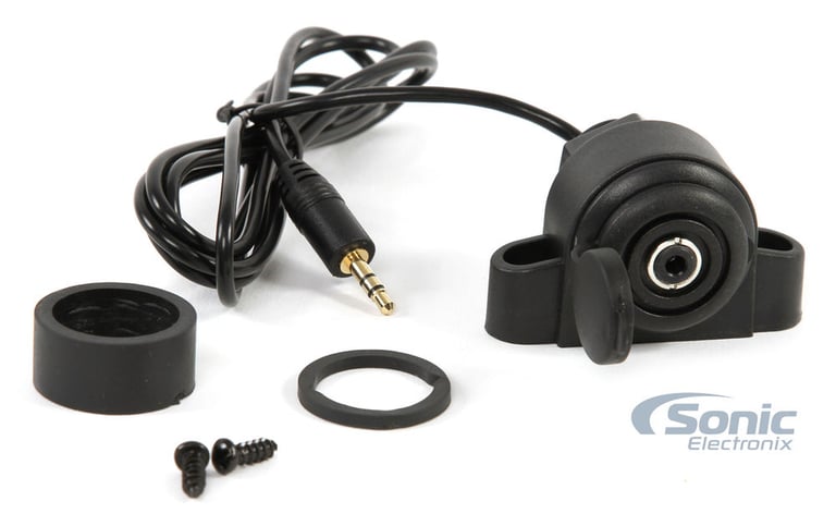 Waterproof 3.5mm Aux Extension Flush Mount Input with Cable for Car, Motorcycle, Boat, ATV/UTV (Belva BAAUX) Image 5