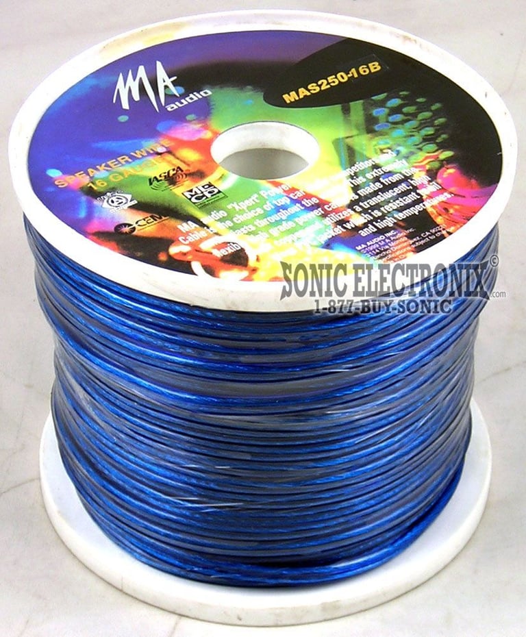 MA Audio MAS250-16B -- 16 Gauge, 250 ft. BLUE Image 1