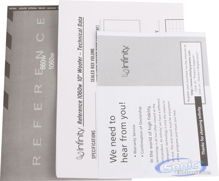 Infinity Reference 1060W OPEN BOX COMPLETE Image 10
