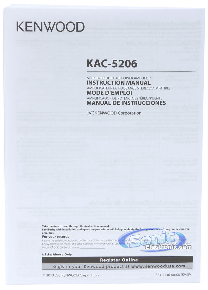Kenwood KAC-5206 OPEN BOX COMPLETE Image 14