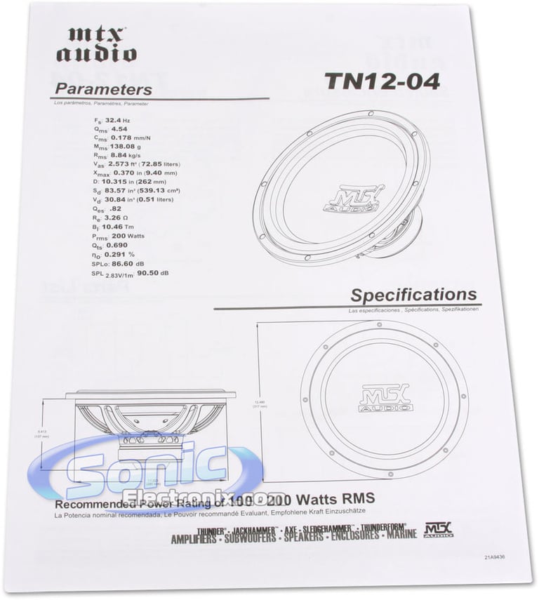 MTX TN12-04 Open Box Complete Image 10