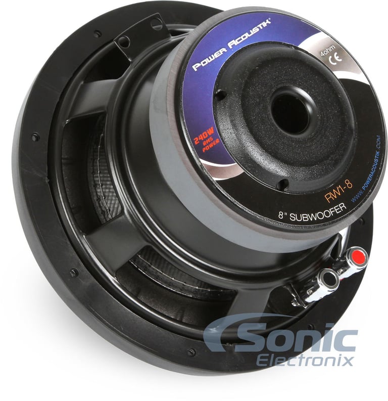 Power Acoustik Subwoofer + Enclosure & Speaker Wire Image 4