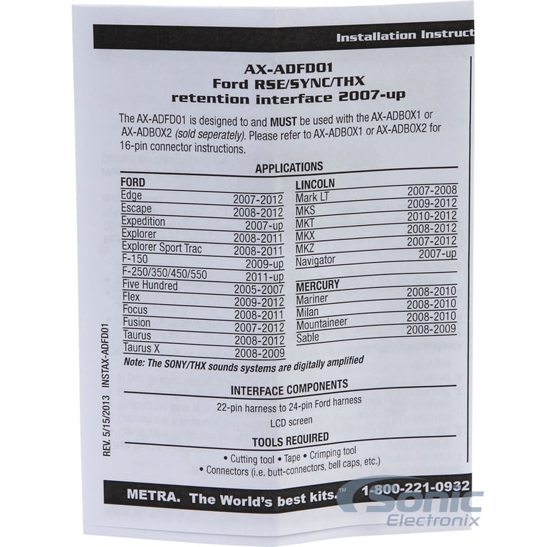 Axxess AX-ADFD01 Image 2