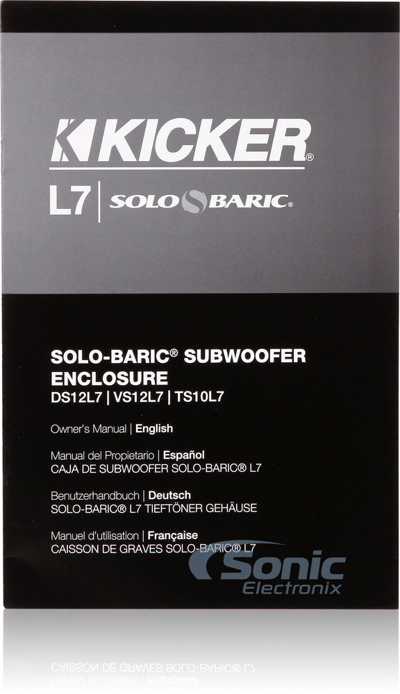 Kicker Dual 12"Solo-Baric L7 Enclosure (11DS12L72) Image 8