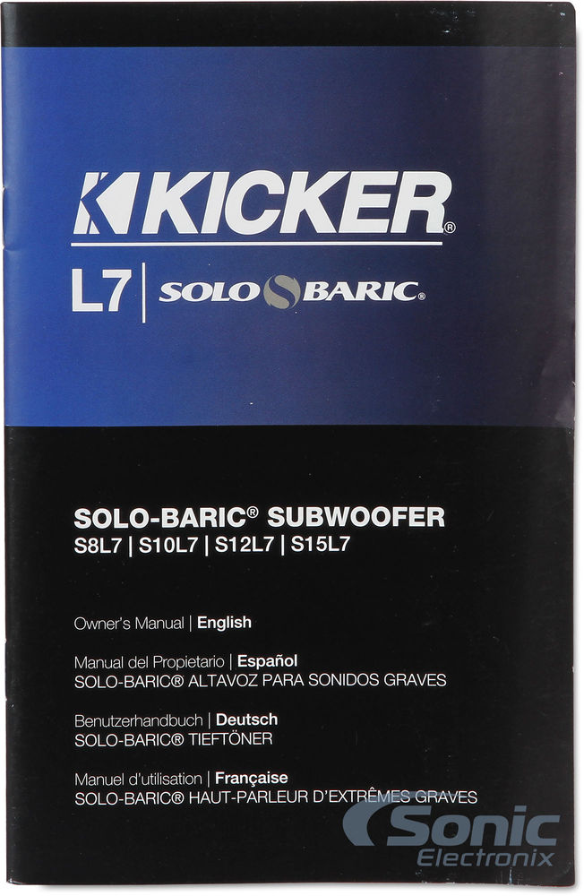 Kicker Solo-Baric L7 2-Ohm (11S10L72) Image 7