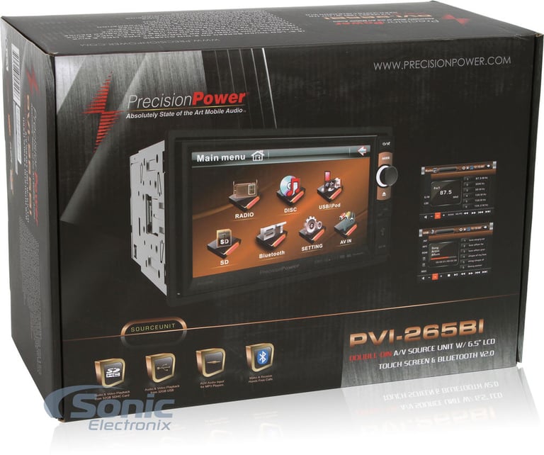 Precision Power Double DIN Bluetooth Stereo & 6-1/2" Speakers Package Image 14
