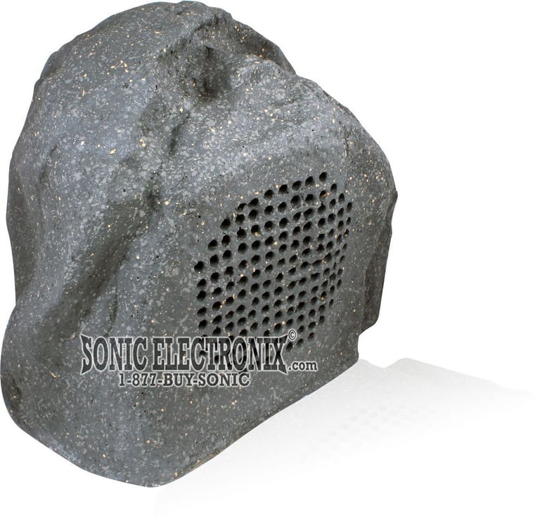 OR8020L -- 8" Decorative Outdoor Lava Rock (Dark Gray) Speaker Image 1