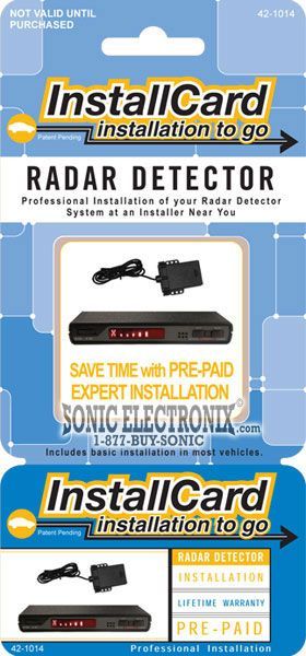 InstallCard 42-1014 (Radar Detector) Image 1