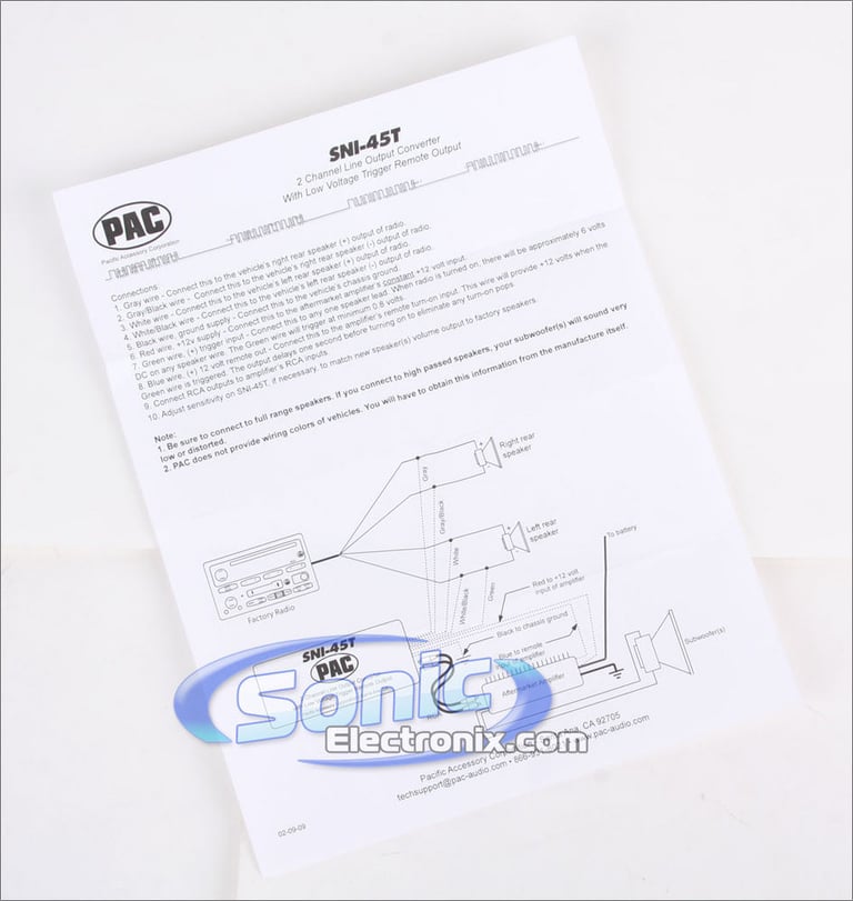 PAC SNI-45T Image 2
