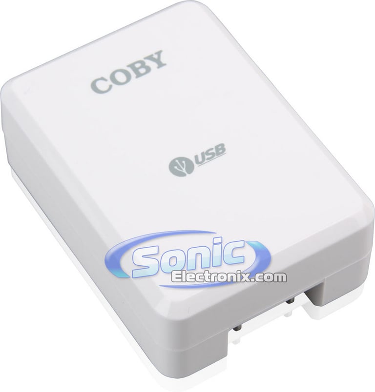 Coby CA81 (CA-81) Universal Dual USB Power Adapter - White Image 2