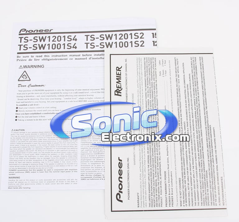 Pioneer Premier TS-SW1201S4 Image 7