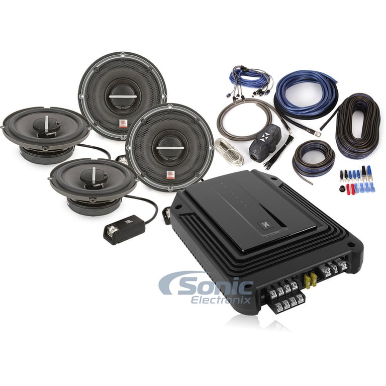 JBL 4-Channel Amplified Setup with 6-1/2" Speakers and Wiring Kit Image 1