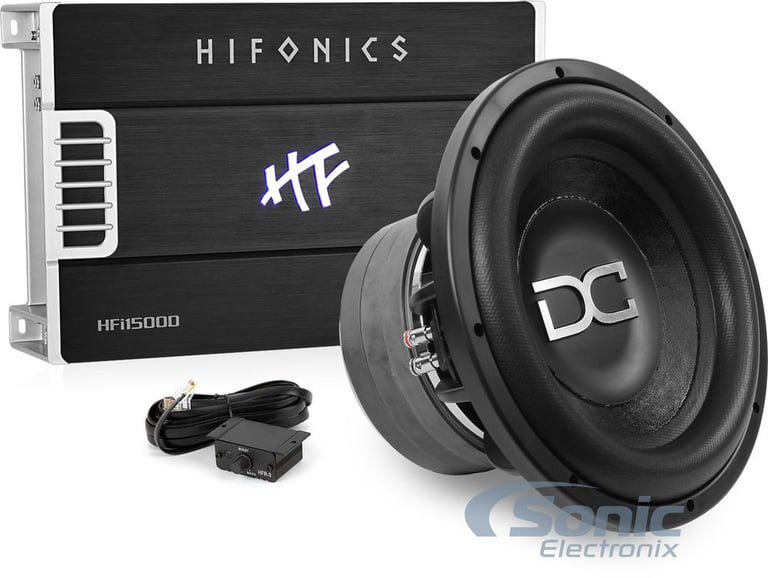 DC Audio + Hifonics 1500W Amplified Bass Bundle Image 1