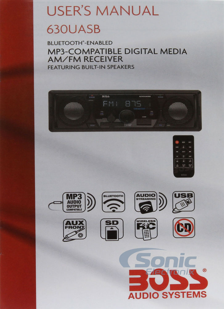 AM/FM Bluetooth Radio with Front Aux, USB + Built-In Speakers (No CDs) Image 7