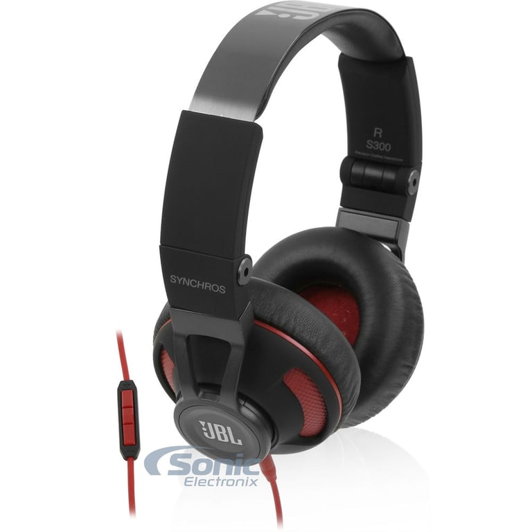 JBL Synchros S300A - Black/Red Image 1