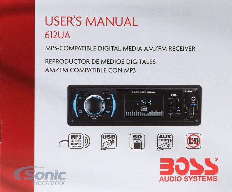 Boss 612UA Digital Media Car Stereo Image 11