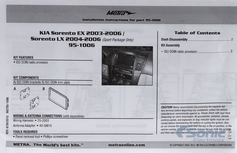 Metra 95-1006 Dash Kit Image 4