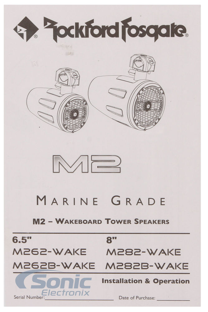 Rockford Fosgate 6-1/2" Wakeboard Tower Speakers (M262B-WAKE) Image 10