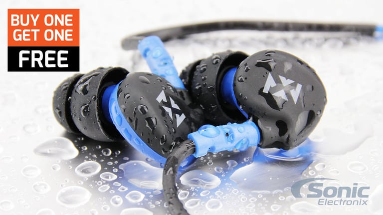 NVX IEWR2 (Water Resistant Sport Earbuds) - Buy One Get One Free Image 1
