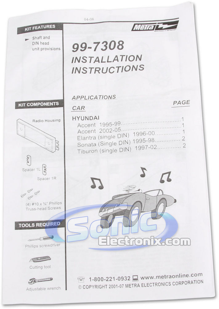 Metra 99-7308 Dash Kit Image 2