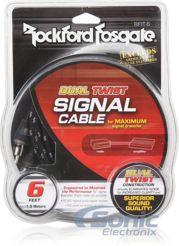 Rockford Fosgate RFIT-6 6 ft RCA Cable Image 2
