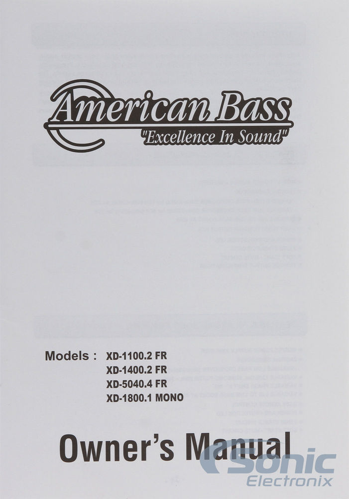 American Bass XD18001 Image 6