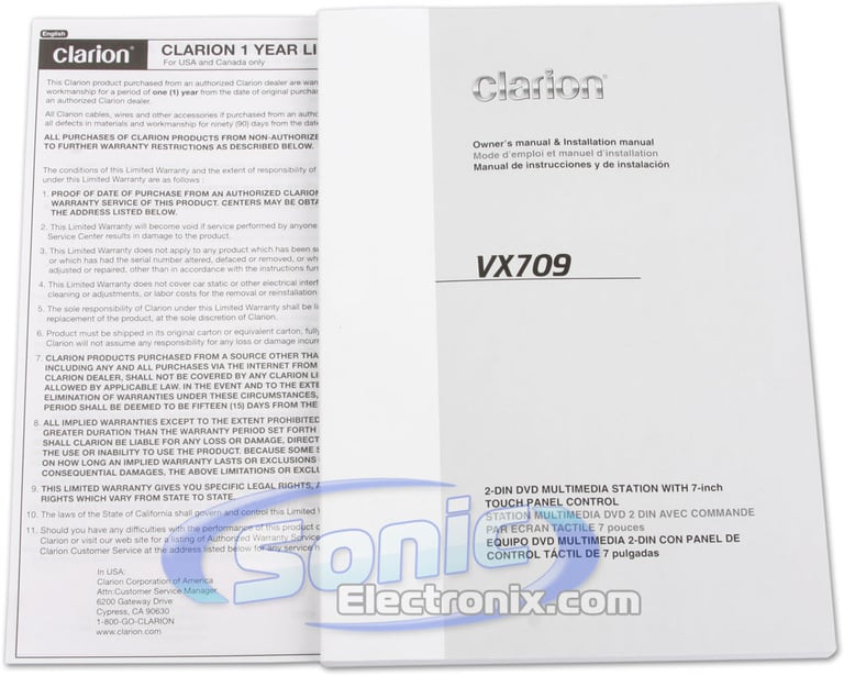 Clarion VX709 R/B Image 8