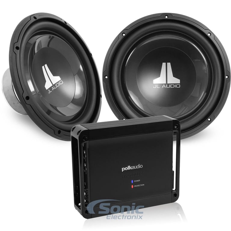 Two JL Audio 12W1v3-2 + Polk Audio PA D2000.2 Image 1