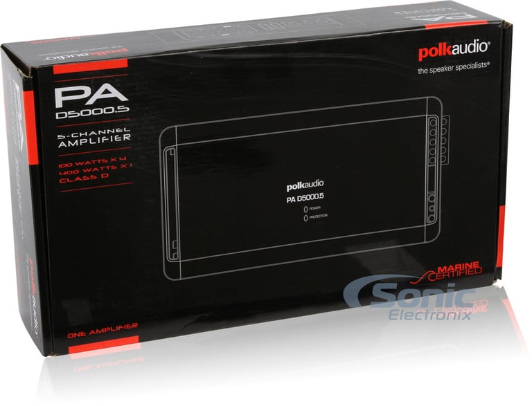 JL Audio + Polk Audio Amplified 5-Channel Full Range Car Audio Package Image 20