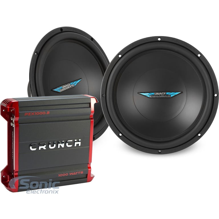 12" Image Dynamics Subwoofers + 1000 Watt Crunch Amplifier Image 1