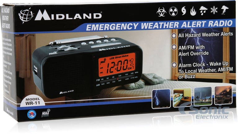 Midland WR11 AM/FM Alarm Clock Emergency Weather Alert Radio Image 8