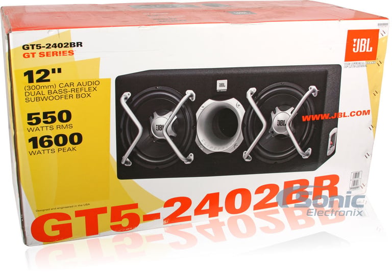 JBL GT5-2402BR + JBL MS-A5001 + Kit, Dual Sub Box with Amp & Wires Image 6