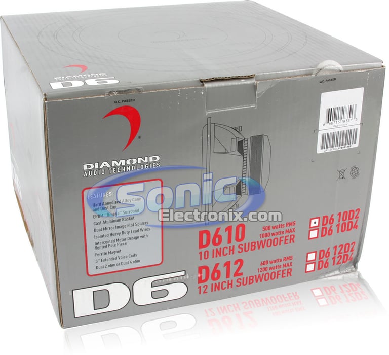 Diamond Audio D6 10D2 (Gray Box) Image 6