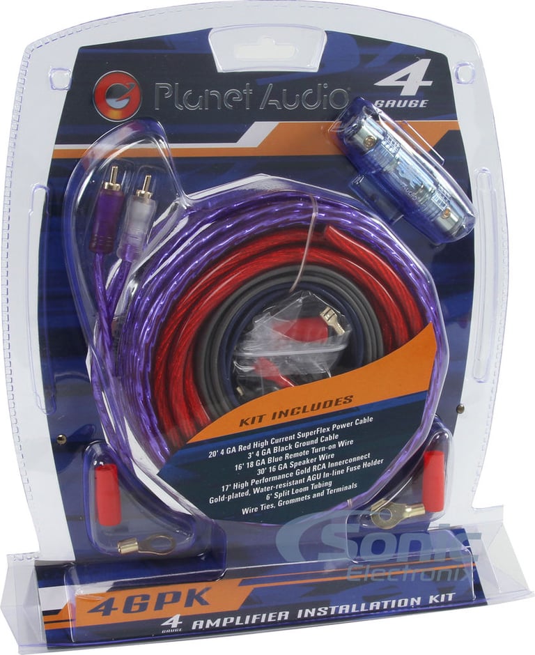 Planet Audio 4GPK 4 Gauge Amp Kit Image 8