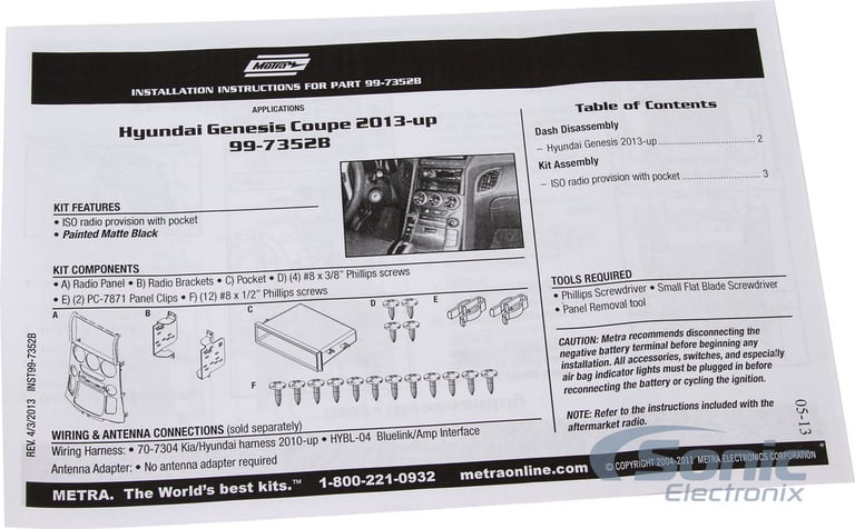 Metra 99-7352B Dash Kit Image 6