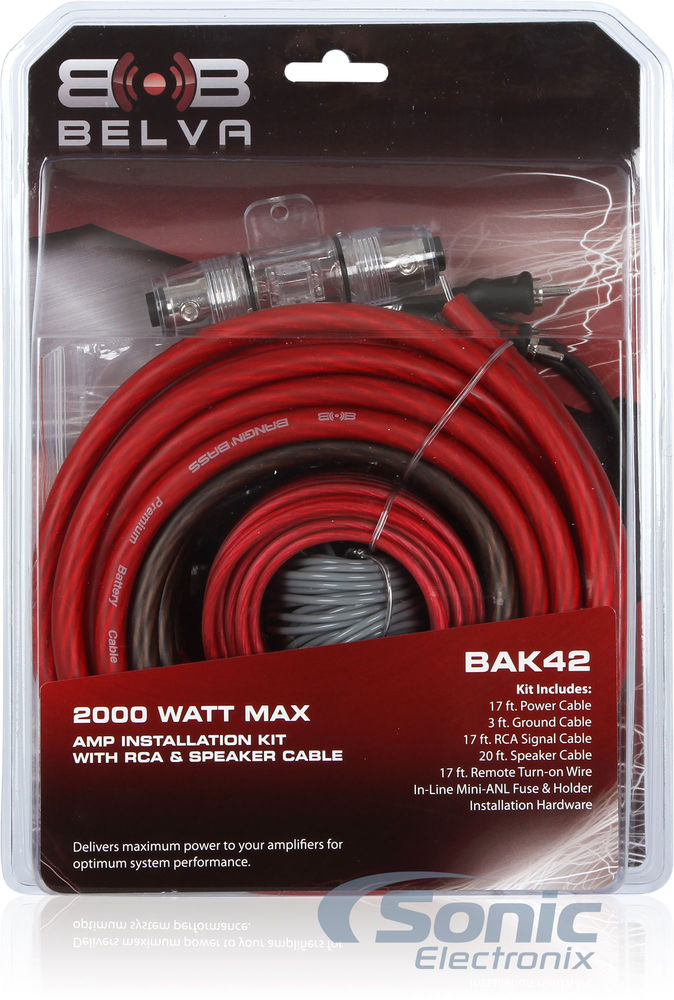 Belva 1.0 Farad Capacitor + Belva 2000 Watt Max Handling Amp Kit Image 14
