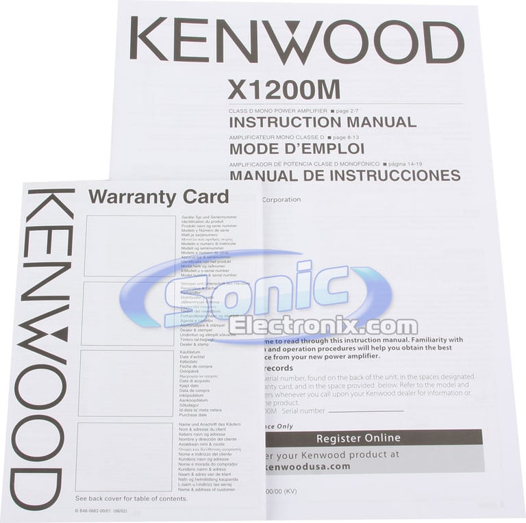 Kenwood eXcelon X1200M Image 7