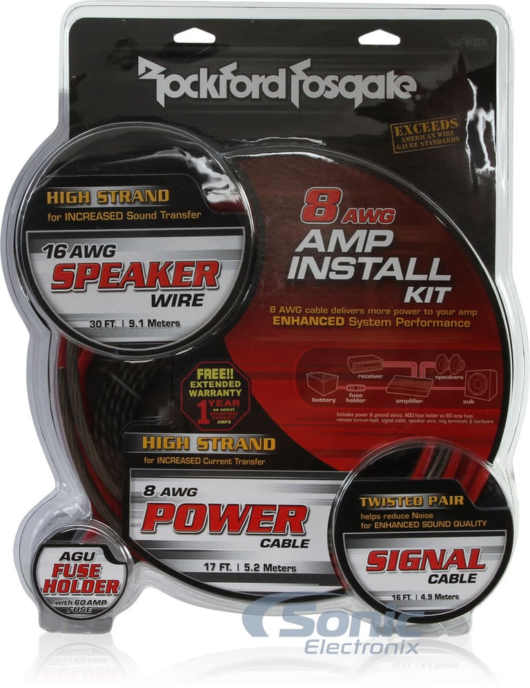 Rockford Fosgate RFK8X 8 Gauge Amp Kit Image 7