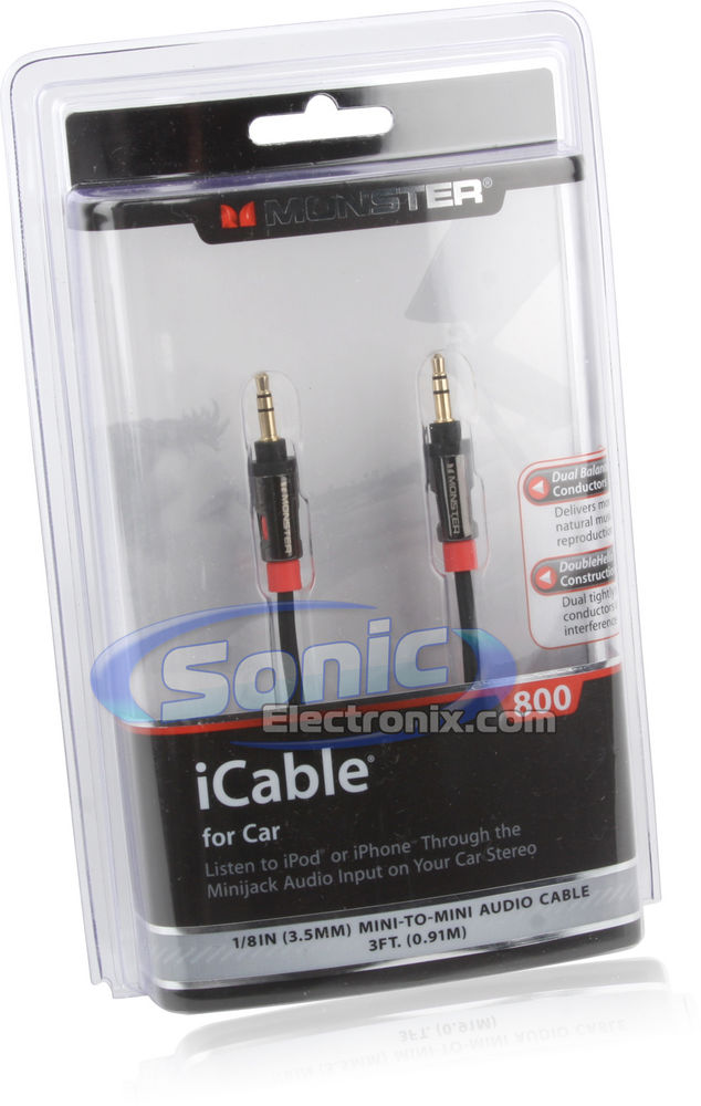 Monster Cable 800 Series iCable (AI 800 MINI-3) Mini 3.5mm Cable Image 2