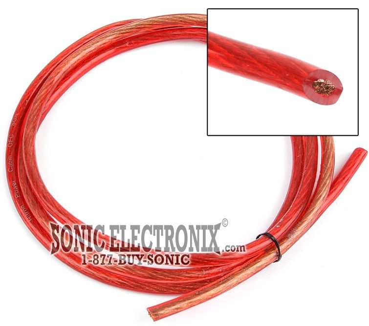 PRECUT 3 ft. - 8 Gauge ORANGE Power / Ground Wire -- color: Orange Image 1