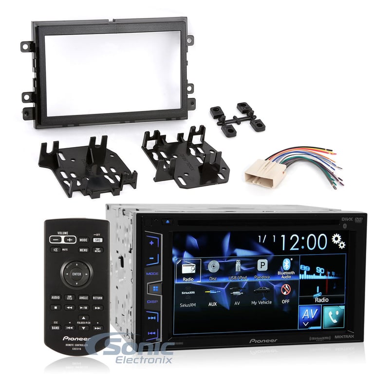Pioneer AVH-X2700BS Double DIN Car Stereo Package for Select 2005 - 2010 Ford Vehicles Image 1