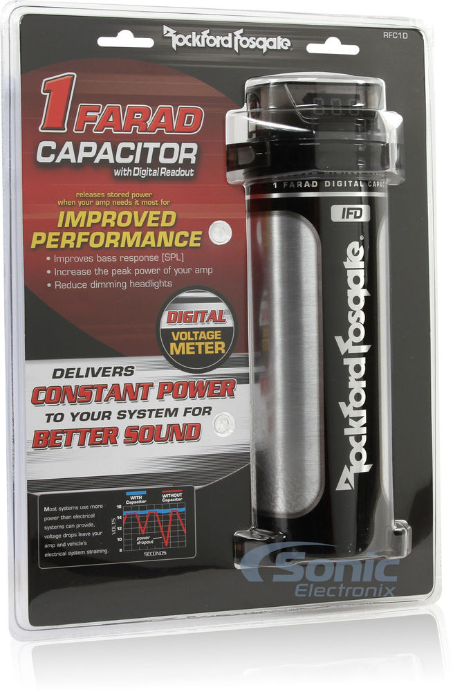Rockford Fosgate 1.0 Farad Capacitor + 1200 Watt RMS Handling Amp Kit Image 7