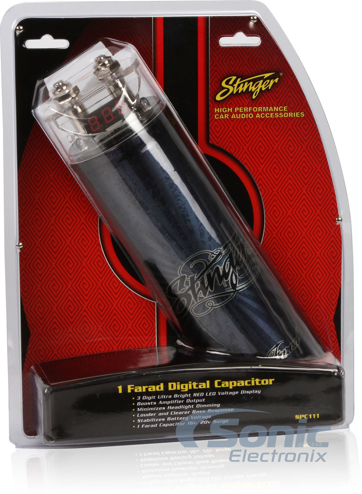 Stinger 1 Farad Capacitor + 1500 Watts RMS Handling OFC Amp Kit Image 5