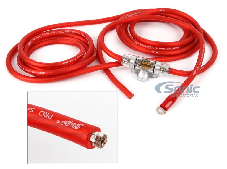 Stinger 1 Farad Capacitor + 1500 Watts RMS Handling OFC Amp Kit Image 7