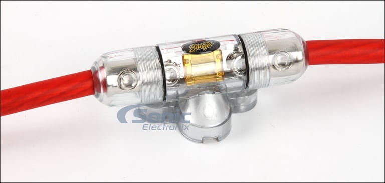 Stinger 1 Farad Capacitor + 1500 Watts RMS Handling OFC Amp Kit Image 8