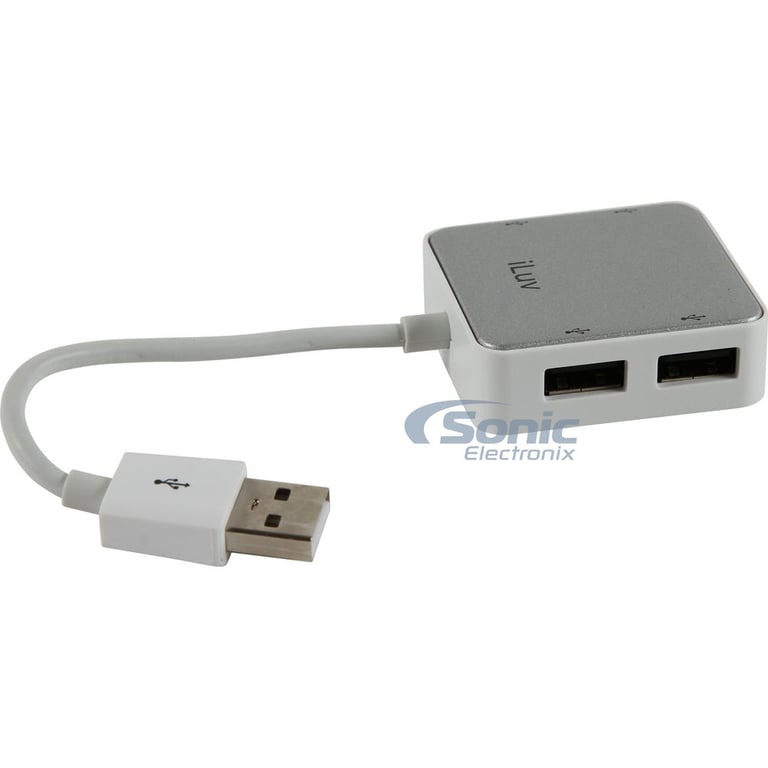 iLuv ICB709WHT Four Port USB Hub Splitter (White ICB709) Image 1